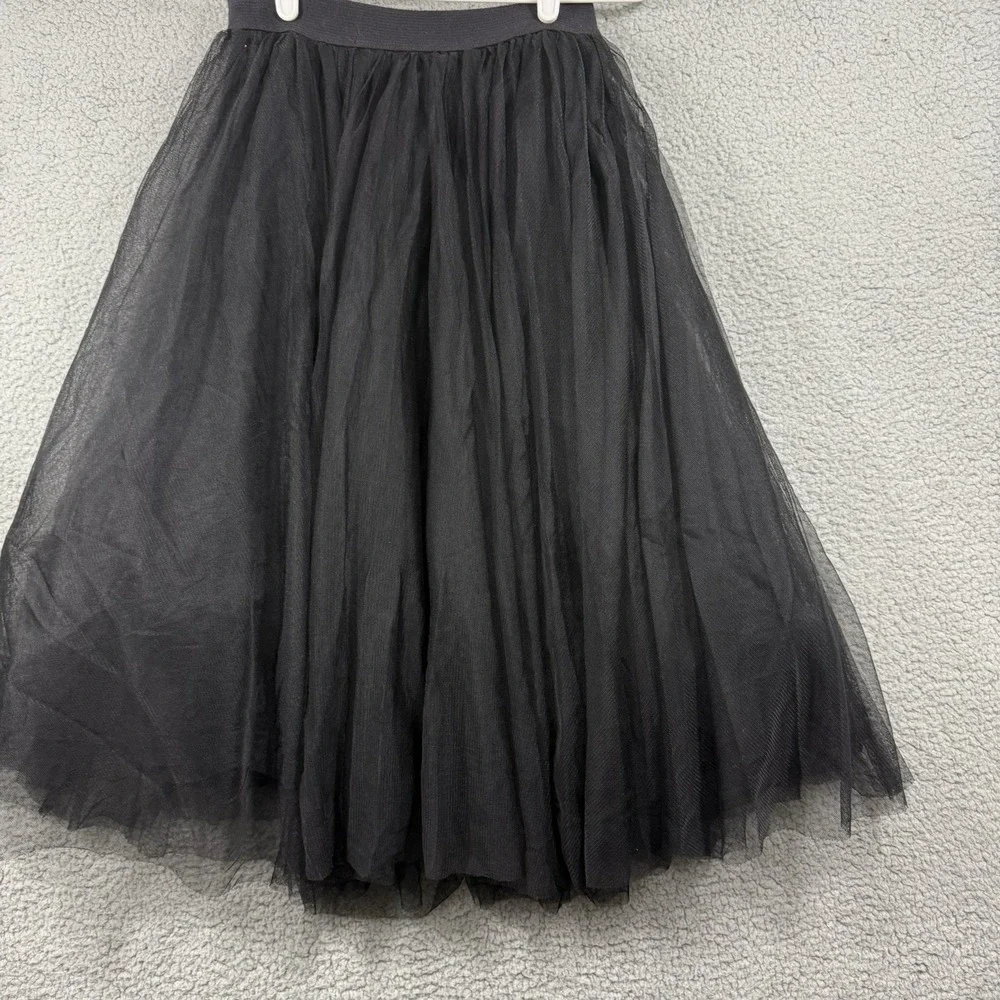 Bailey 44 Women's S Black Tulle Full Midi Skirt Ballet Whimsygoth Dark Romantic‎